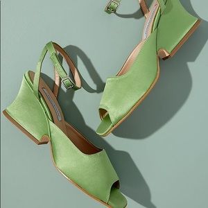 About Arianne Diane Matcha Silk Heels
